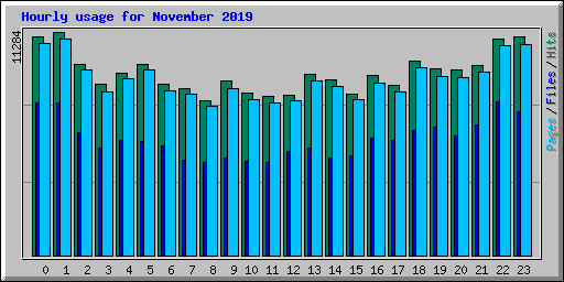 Hourly usage for November 2019