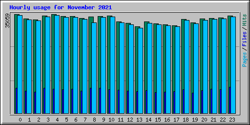 Hourly usage for November 2021