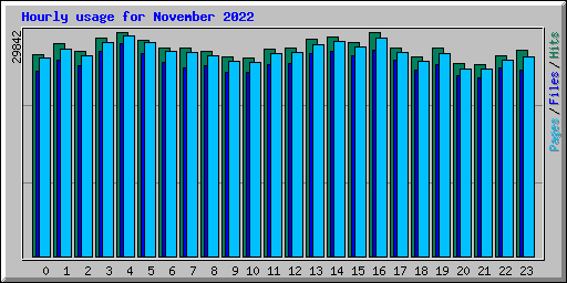 Hourly usage for November 2022