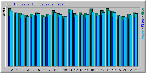 Hourly usage for December 2023