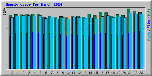 Hourly usage for March 2024