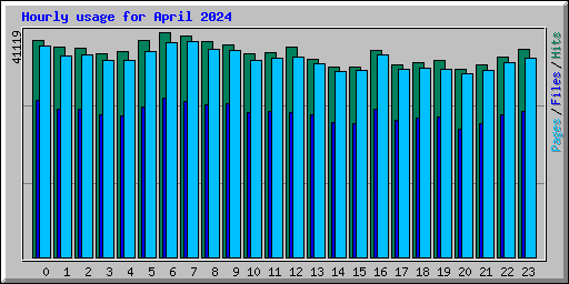 Hourly usage for April 2024