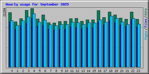 Hourly usage for September 2025