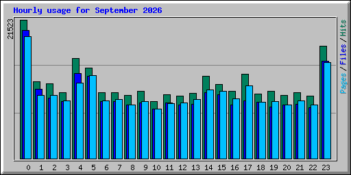 Hourly usage for September 2026